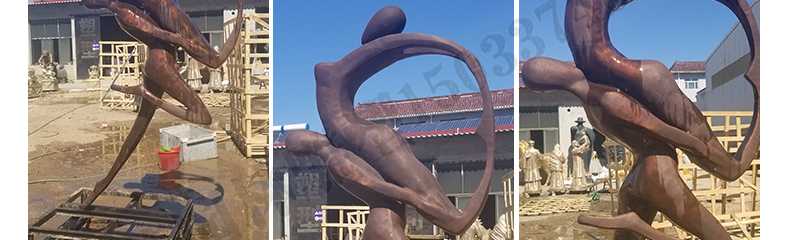 銅舞蹈人物雕塑，抽象男女人物雕塑，抽象跳舞人物銅雕塑