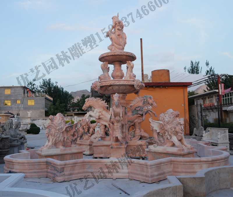大理石景觀噴泉，歐式大型噴泉，石雕噴泉廠家
