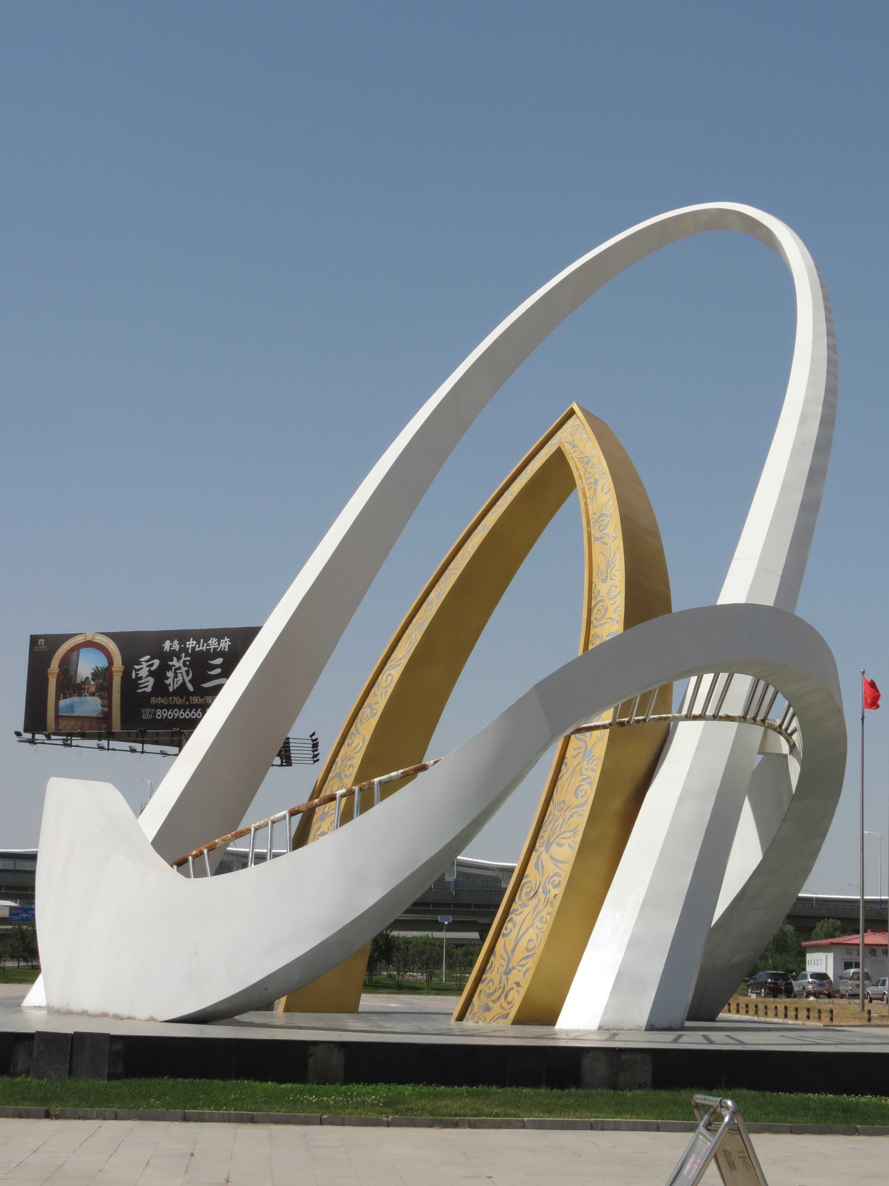 機(jī)場大型雕塑，不銹鋼機(jī)場雕塑，不銹鋼廣場景觀