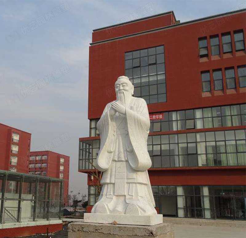 校園石雕孔子像，大理石孔子像