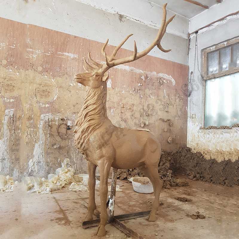 銅鹿模型，銅麋鹿雕塑，麋鹿模型，銅麋鹿泥模1.jpg