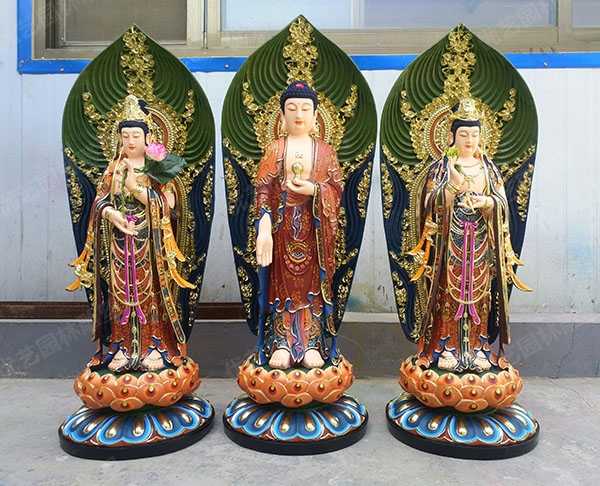 佛教西方三圣、東方三圣、華嚴(yán)三圣銅雕塑